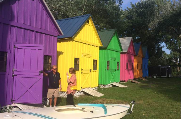 Sail Buffalo Outfits Its Swedish-design “Fishing Huts”